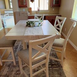 Country White Oak Wood Dinette Table