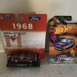 M2 Machines 68 Ford Mustang Diecast Car & Hot Wheels VW Squareback 