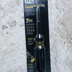 Klein Tools 15-in-1 Ratcheting Impact Multi-Bit Screwdriver