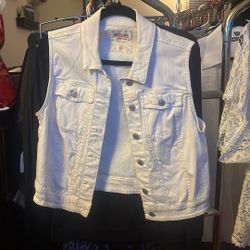 Denim Massimo sleeveless jacket