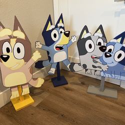 Bluey Hand Painted Foam Board Props