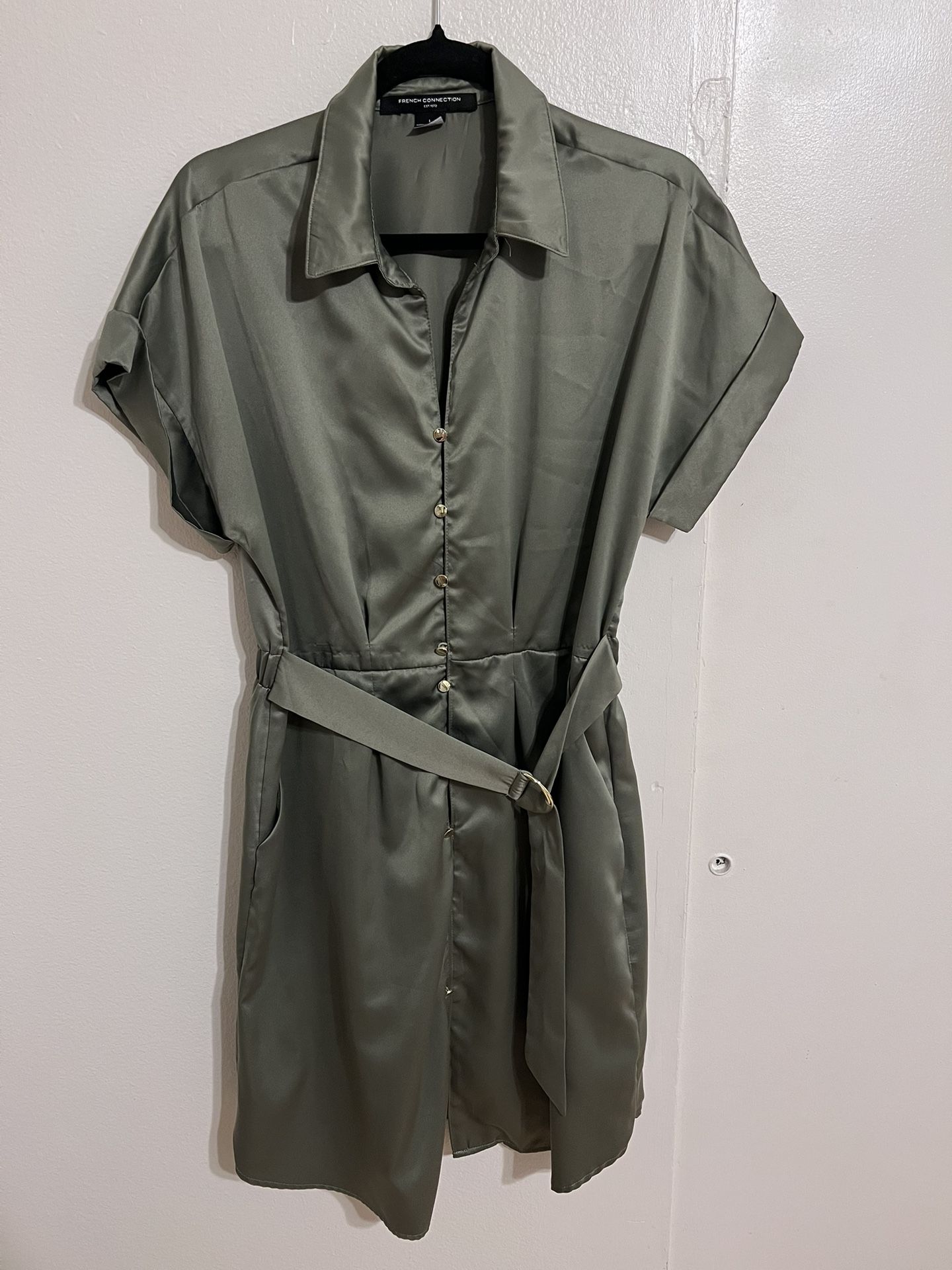 Silk Dress With Gold Buttons