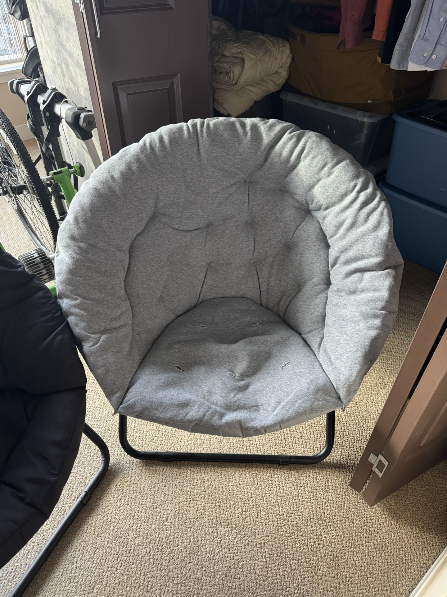 Two Foldable Saucer Chairs