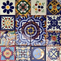 Colorful Mexican Tile, Azulejo Mexicano