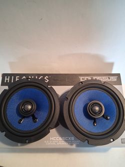 HIFONICS 1 PAIR 6.5 INCH 2 WAY 125 WATTS SHALLOW MOUNT CAR SPEAKER 