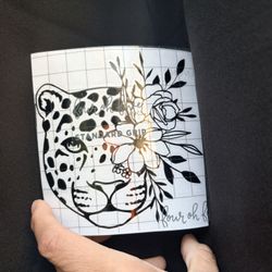 Cheetah Flower Decal 