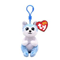 TY Beanie Baby (Beanie Bellies) - THUNDER the Husky Dog (Key Clip - 4 inch) 