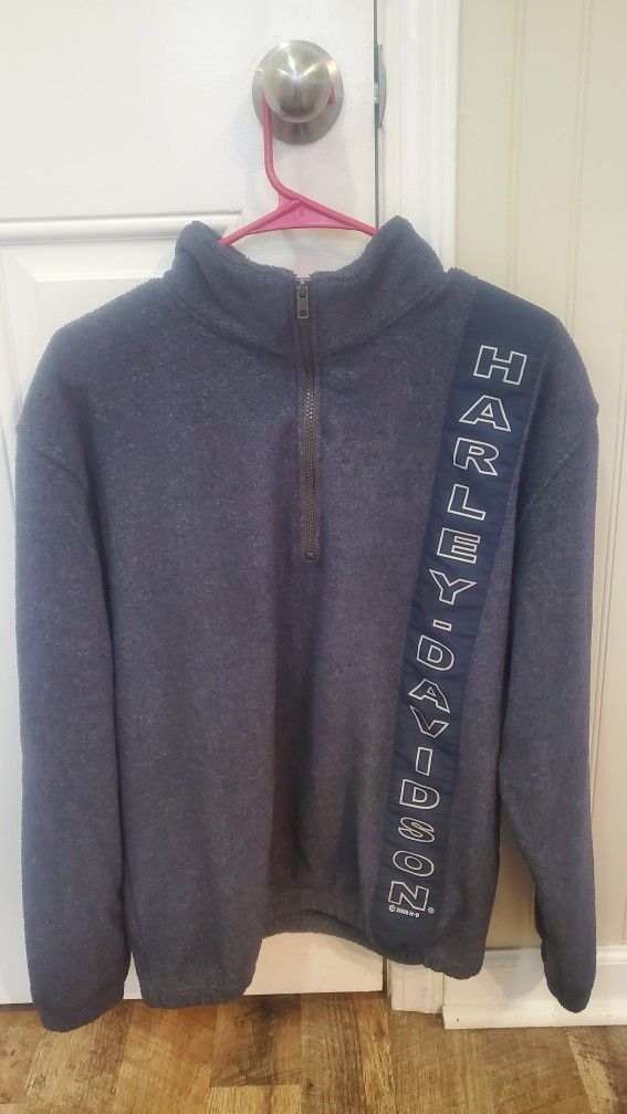 Blue Harley Davidson zip up fleece pullover size small Seattle