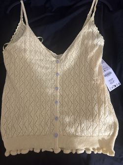 Yellow Tank top See Threw