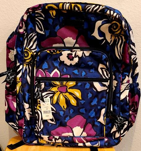 Brand New With Tags Vera Bradley Campus Backpack African Violet