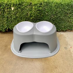 Pet Comfort Dog Bowls, Holder And Mat