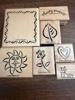 Framed fun Stampin' Up! Wood Rubber Stamp Set of 7