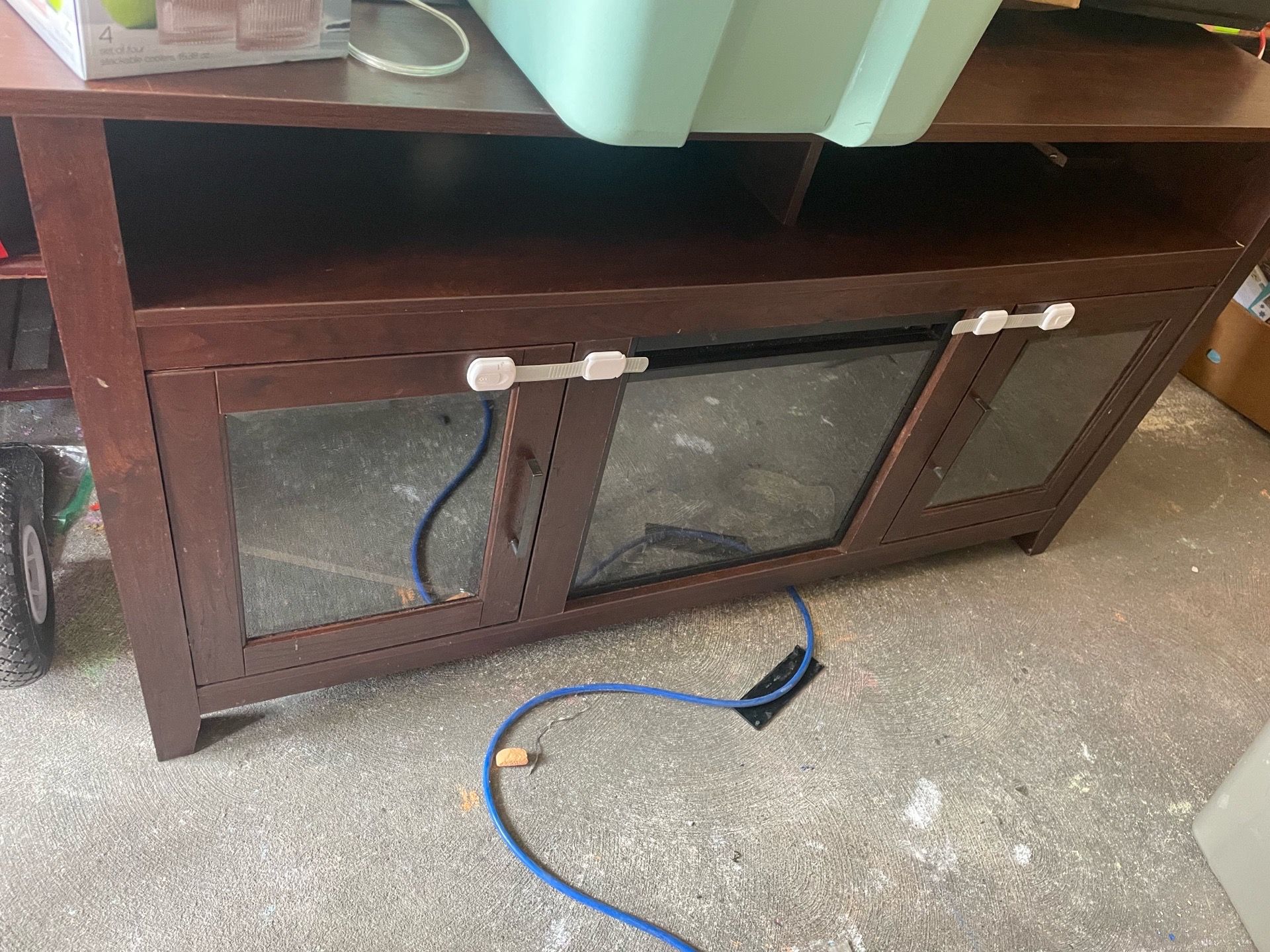 Fireplace tv stand