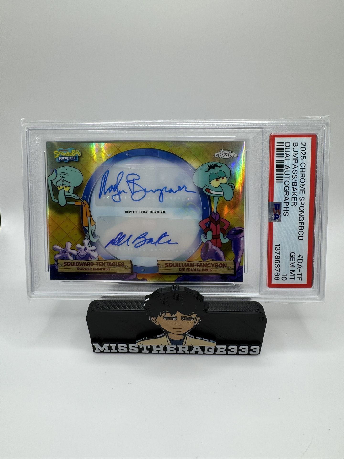 2025 SpongeBob Topps Chrome Dual Auto