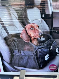 Pet Car Seat Booster Carrier with Seatbelt Strap