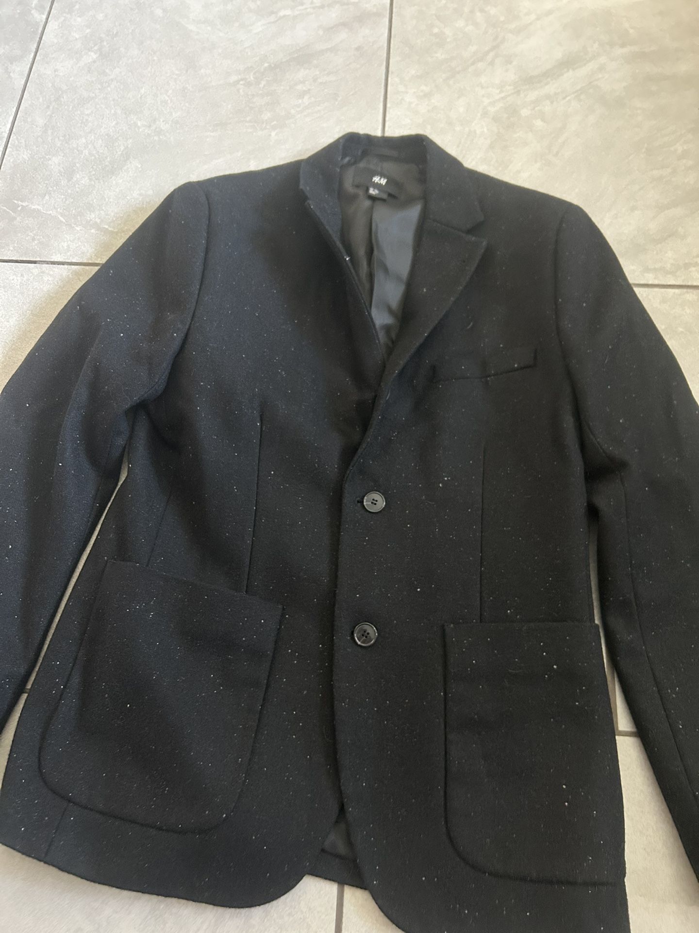 h & m black Coat  blazer men's 40R