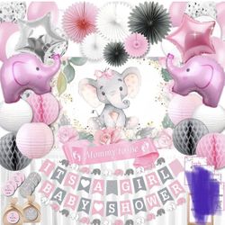 Elephant Baby Shower Decorations for Girl