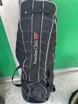 Golf club holders with golf bags and clubs