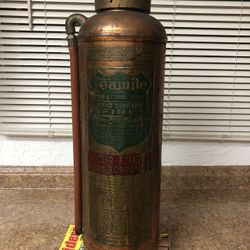 Antique Brass & Copper Foam Filled Fire Extinguisher