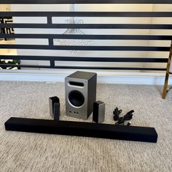 Vizio Soundbar with Remote & Surround Speaker