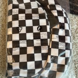 Checkered Black and White Crossbody Bag for Women, Belt Bag Fanny Pack witn Adjustable Shoulder Strap (Black and White Checkered) 