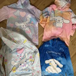 Little Girls Cinnamoroll Hooded Sweaters Size 7 All 4 For $10 