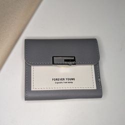 New PU Leather small Coine Money Purse Ladies Leather wallet for Women 2023 Gray