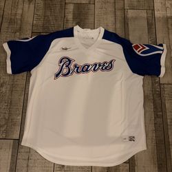 Nike Atlanta Braves Cooperstown Collection Jersey White Blue XXL