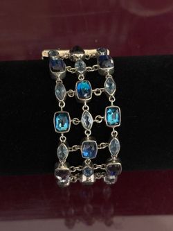 Silver925 Bracelet Blue Gemstones