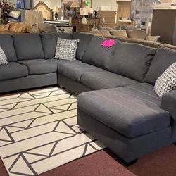 Ambee Slate 3 Pcs Sectionals Sofas Couchs with Chaise 