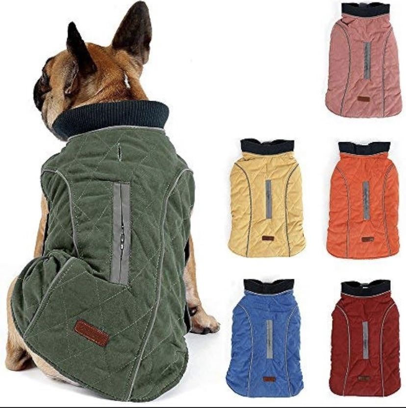 TFENG Reflective Dog Jacket Dog Coat Warm Padded Puffer Vest...