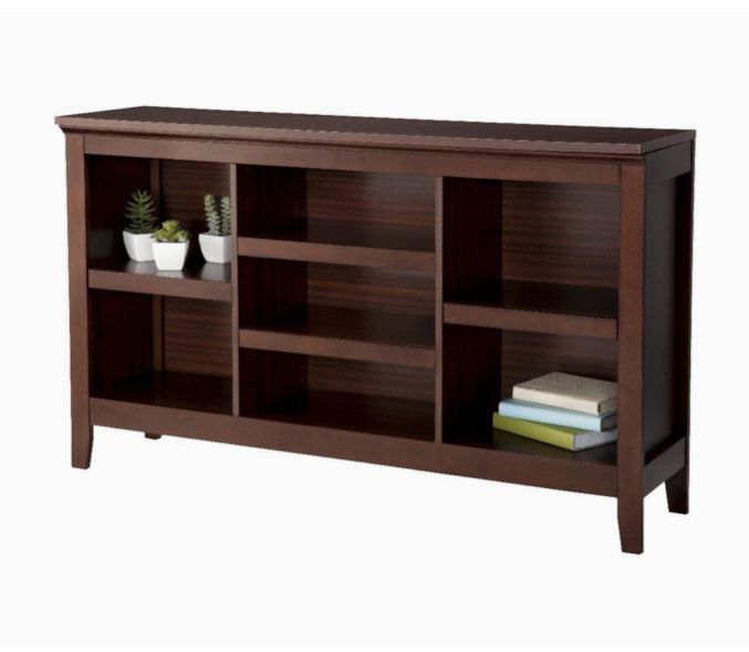 Credenza Or Console Horizontal Bookcase Storage Shelf  TV Stand 