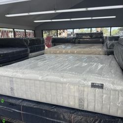 KING SIZE AIRELOOM COPPERTECH SILVER (LUXURY-FIRM) PILLOW TOP MATTRESS & BOX SPRINGS BED SET