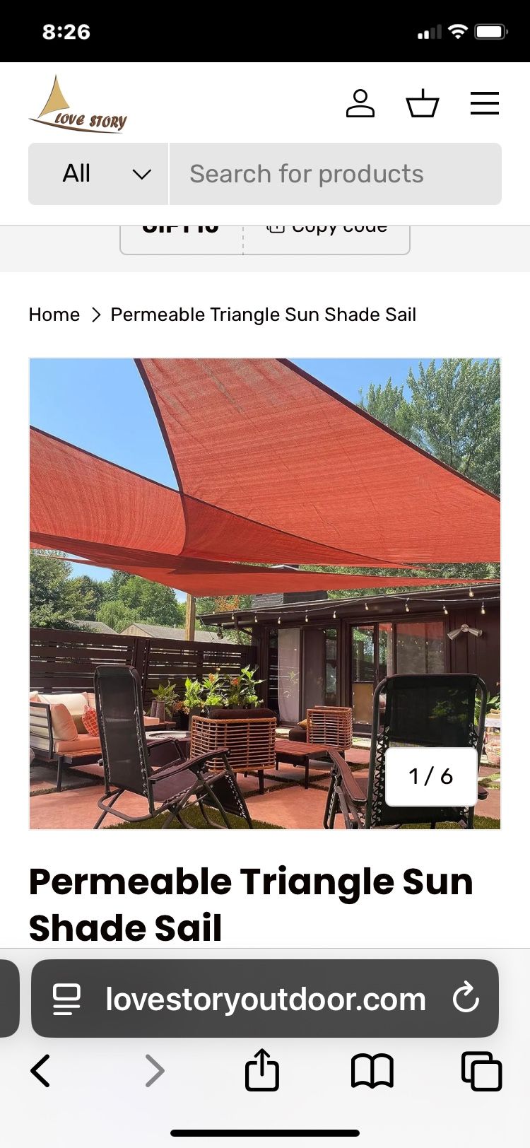Maya Sombra Nueva 16’-16’-22’ Color Terracotta