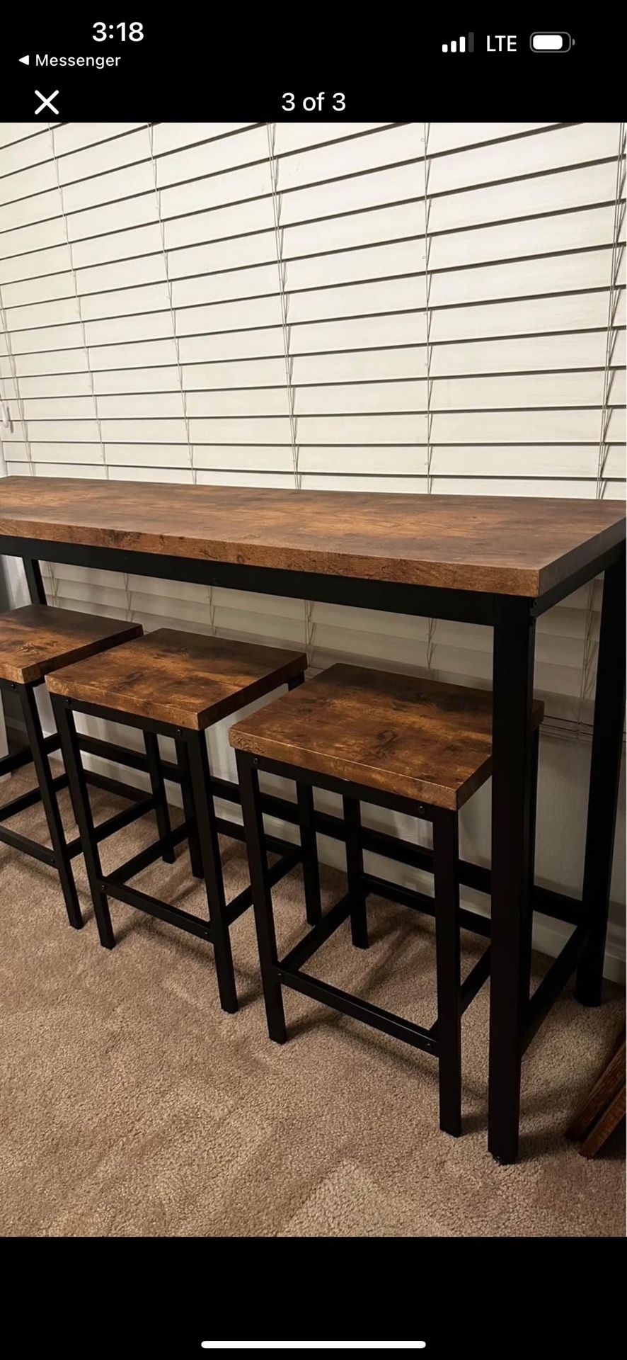 Table Set for behind Couch