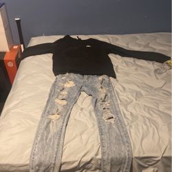 Nike Hood and American Eagle Jeans 