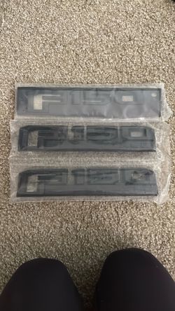 ford F-150 XLT Matte Black Emblems