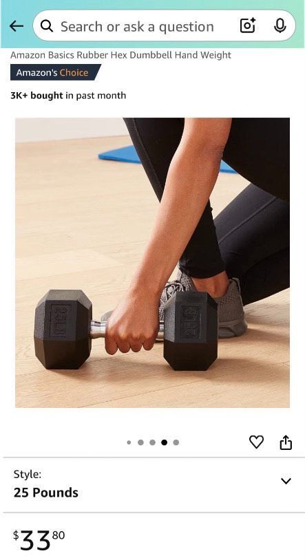 Rubber hex dumbbell hand weight