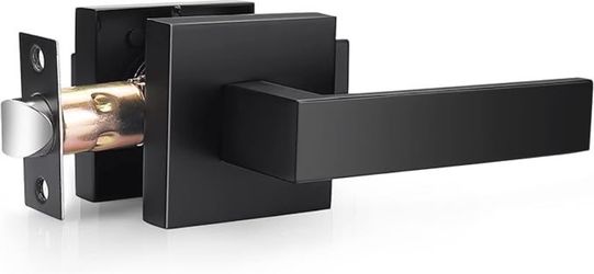 Matte Black Door Handle square - Non Locking - Reversible