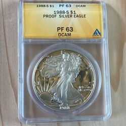 1988-S Proof Silver Eagle  PF 63 DCAM DKRC
