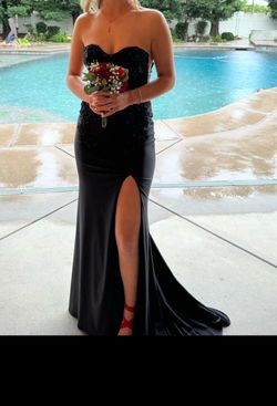 Beautiful long dress WISH black like new