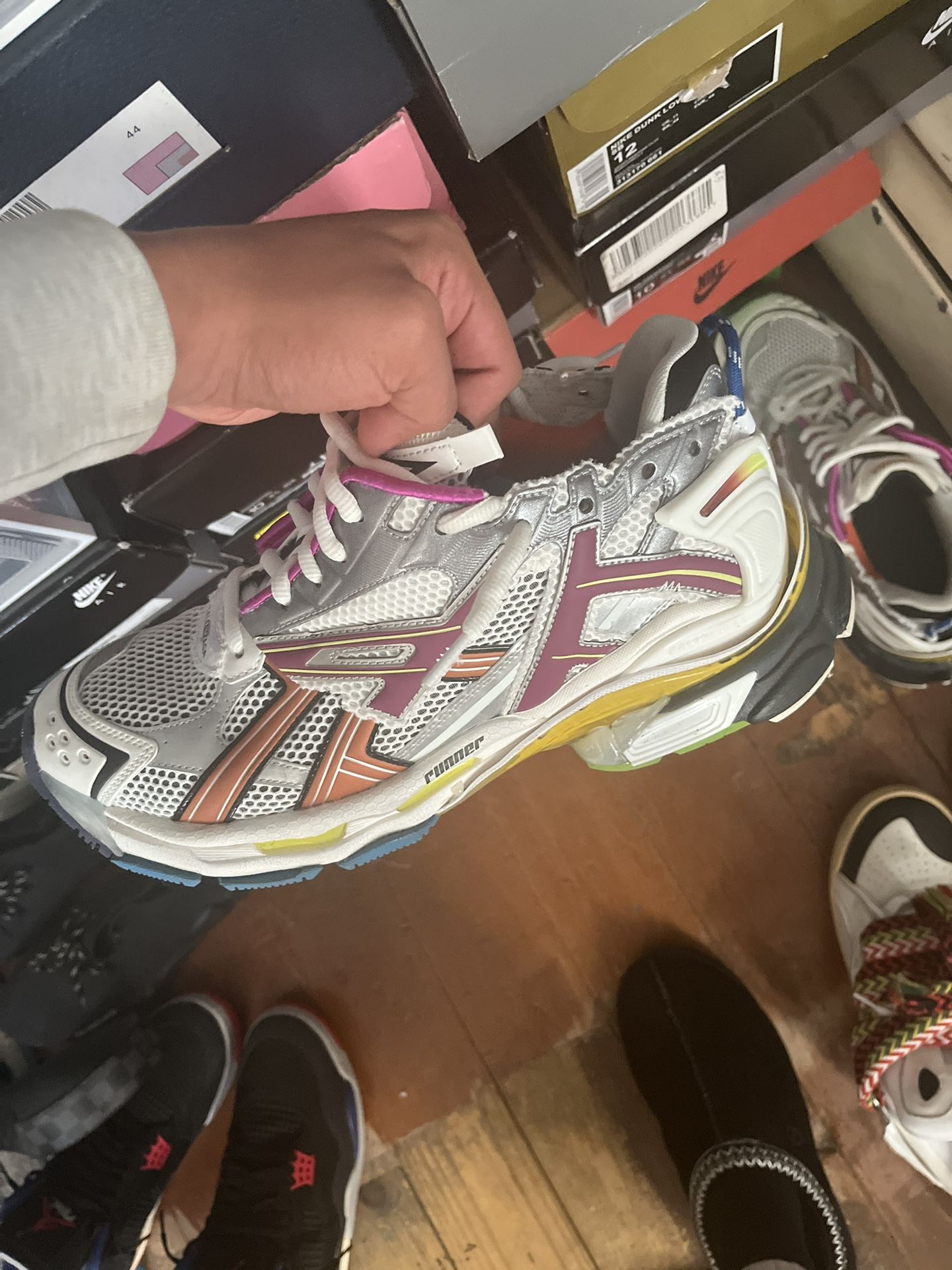 multi color balenciaga runners size 45