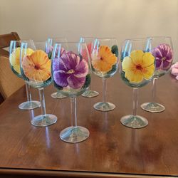 Hand Painted Stemware 