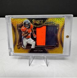 🔥 2020 Panini Select Jerry Jeudy Gold Rookie Patch /10 SSP Broncos 🔥