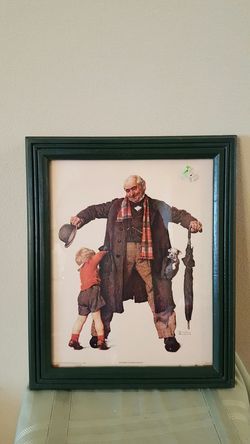 Norman Rockwell Vintage Wood Framed Print