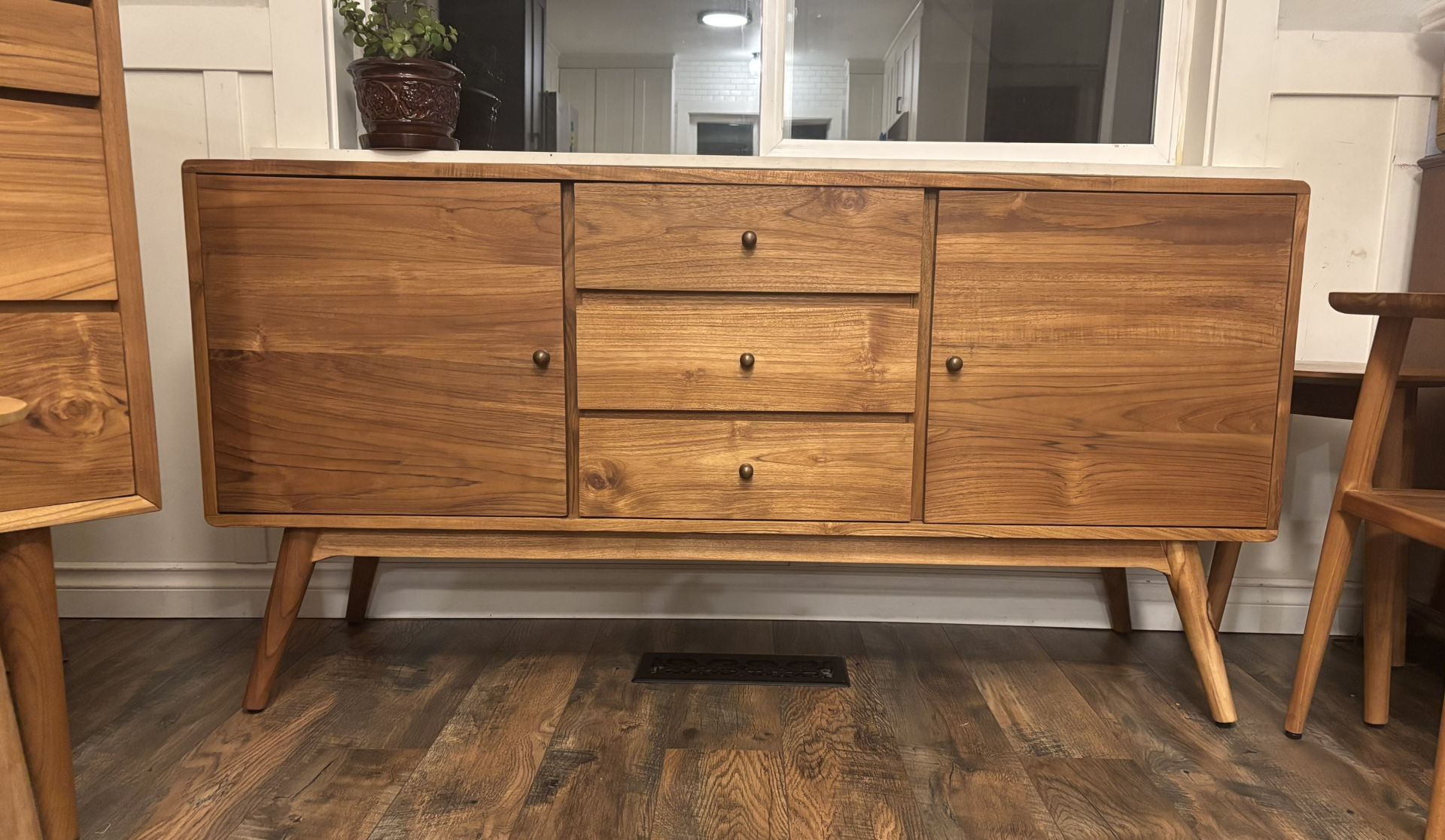 Brand New Solid Teak MCM Credenza/ TV Stand/ Sideboard/ Buffet– Imported
