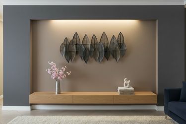 Metal leaf decor piece