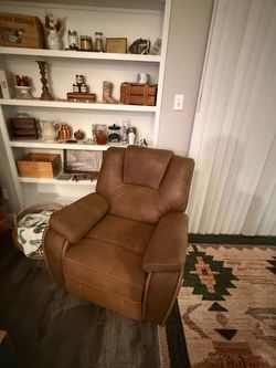Leather recliner chair