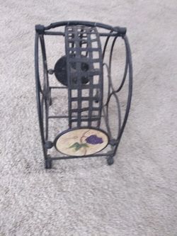 Cute Little Wrought Iron Wine Rack