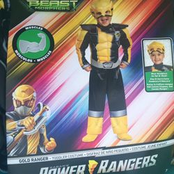 3t-4t Power Rangers  Beast Morphers  with padded muscles 